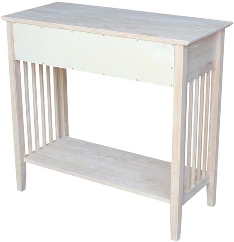 International Concepts Unfinished Wood Mission Styled Console