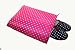 FashionBoutique waterproof Nylon shoe bags- Set of 4 high quality travel friends (15.1"(L)x12.2"(W), Hotpink(Polka dot pattern))