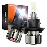 SEALIGHT H13 LED Bulbs, 36000LM Super Bright 9008 Driving Lights, 6000K Daylight with Cooling Fan, H13/9008 Car Bulb 5 Min Plug-N-Play, Pack of 2