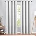 Vangao Greyish White Blackout Curtains 1 Panel 52"Wx84"L Room Darkening Thermal Insulated Solid Grommet Window Drapes/panels for Bedroom/Living Room