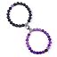 Purple Weathered Agate+ Black Lava Rock Stone