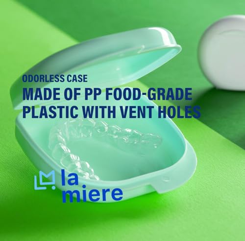 Retainer Case with Vent Holes - Orthodontic container for holding retainers, aligner, night-guard/mouth-guard. Small and Durable retainer case, Mint - Thumbnail 2