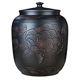 Keramikbehälter mit Deckel,Reisglas aus Keramik, Traditioneller Chinesischer Getreidespender Porzellan für Mehl Zucker Kaffee Nüsse Snacks Tee(32cm*43cm/12.5 * 16.9in)