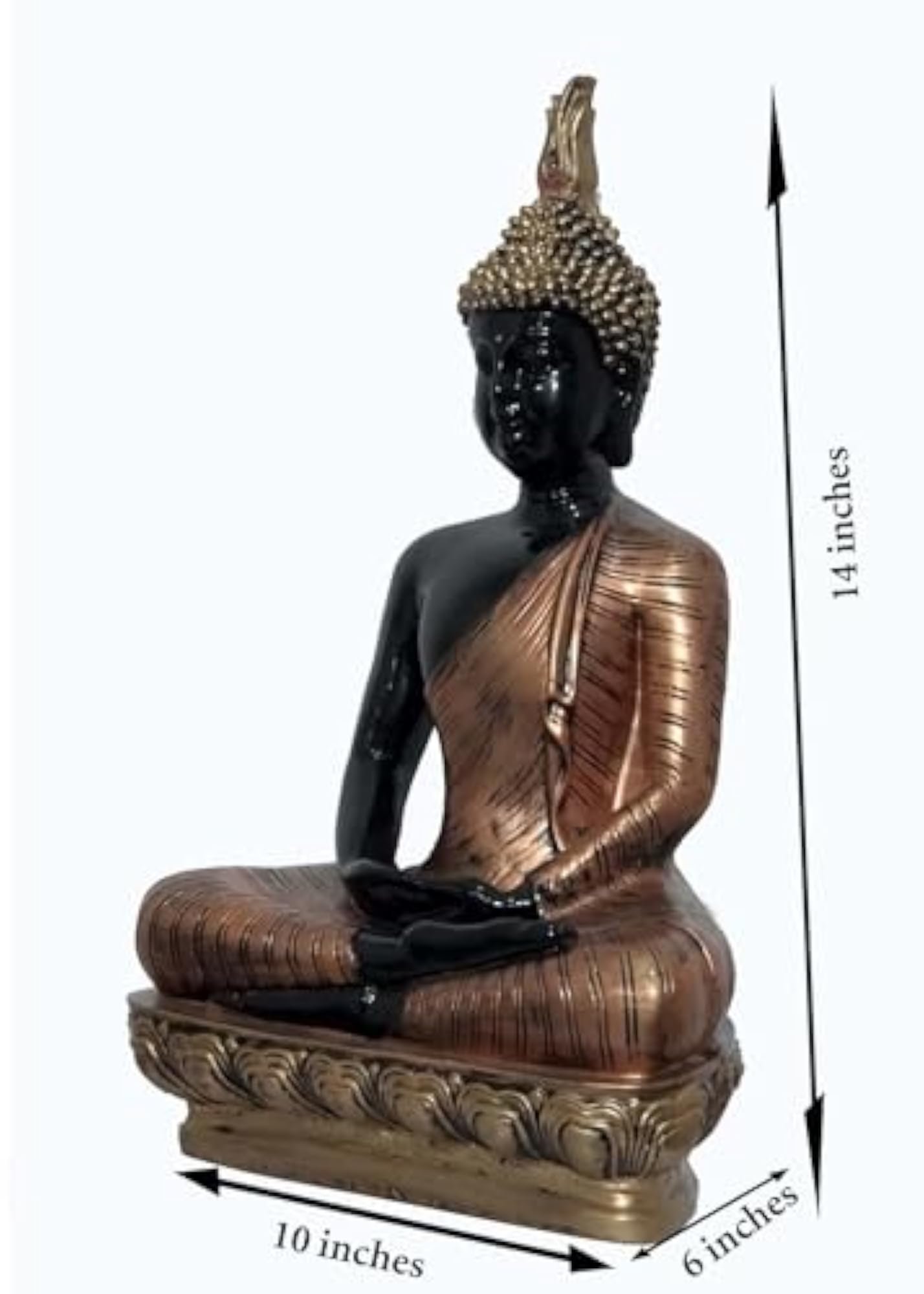 Meditation Buddha Showpiece Statue, 14 Inches