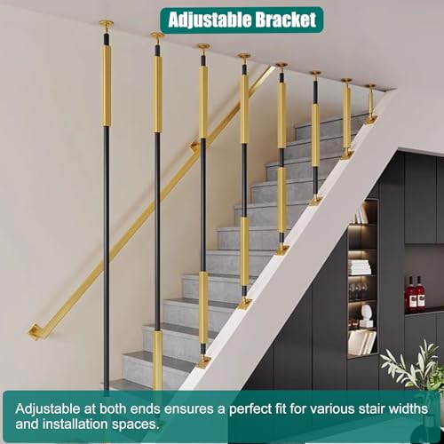 Balaustres para barandilla interior de escalera con soporte ajustable resistente 6