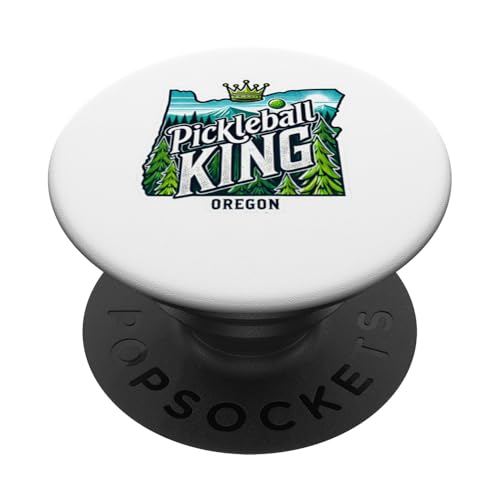 Oregon Pickleball King Beaver State Court Champion Design PopSockets PopGrip Intercambiable