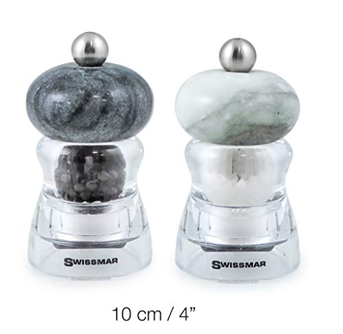 Swissmar Andrea 6" Acrylic Pepper Mill with Dark Granite Top