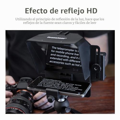Teleprompter portátil para creadores de vídeo con mando a distancia ideal para YouTube y tutoriales 4
