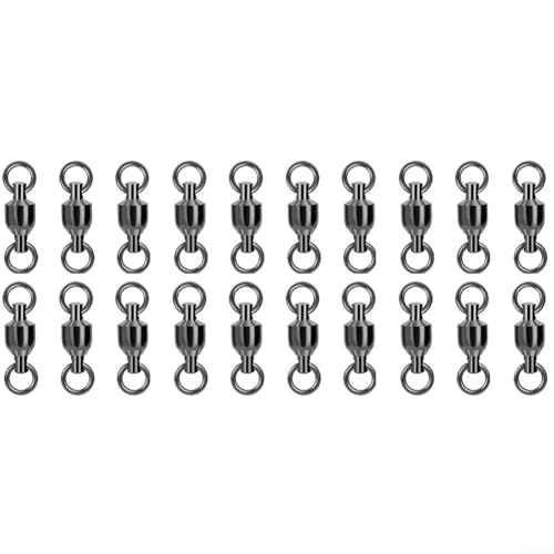 Assortiment de tailles pour tous les besoins de pêche, émerillons à roulement à billes, lot d'anneaux fendus (1#)