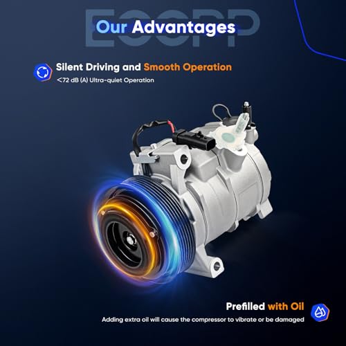 Image of ECCPP AC Compressor 2009-2019 Fit for Dodge for Ram 1500 2500 3500 4000 5.7L AC Compressor with Clutch Rapid Cooling