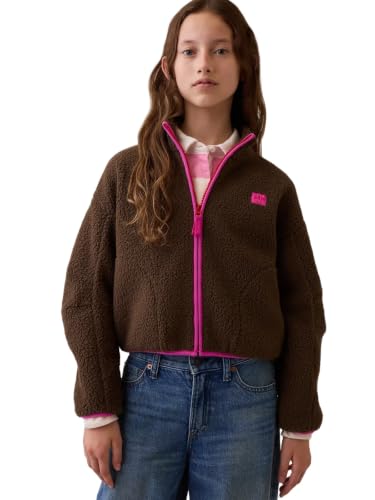 GAP Girl's Sherpa Jacket Cool Brown 959 L