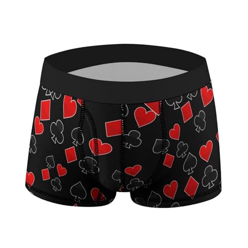 FJQWKLF Poker Herren Boxershorts Atmungsaktive Stretch Unterwäsche Weiche Unterhose