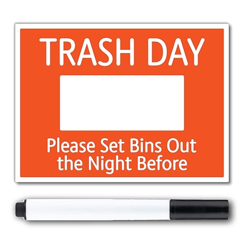 Trash Day Reminder Magnet Compatible with Airbnb Essentials for Hosts, 4x3