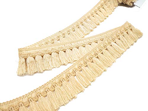 バンディーニ アクリルフリンジ房 品番＜6202＞ 幅約40mm 長さ1m ひと巻き最大50m 色番10（cologne gold）