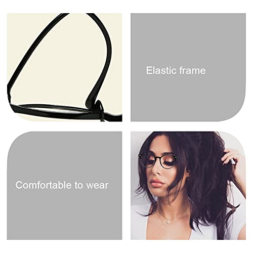 Image of TAORANJU Blue Light Blocking Glasses for Women Men, Small Face Glasses Curved Frame TV Glasses Fashion Computer Reading Glasses for Anti Dry Eyes, Anti Glare (Non-Prescription)