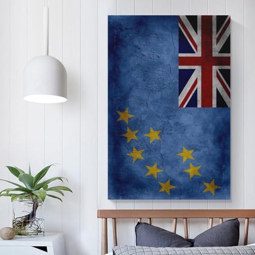 POLIUAWS Affiches murales de Tuvalu pour salon et chambre à coucher, art mural moderne 16x24 pouces (40x60cm)