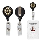 Desert Cactus Boston Bruins NHL Team Retractable Badge Holder NHL Team ID Reel with Ticket Clip for Lanyard, Work, School & Office Access