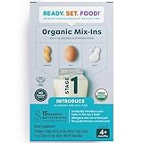 Ready Set Food | Early Allergen Introduction Mix-ins for Babies 4+ Mo | Stage 1-15 Days | Top 3 Allergens - Organic Peanut Egg Milk | Safe Easy Effective | For Bottle or Food