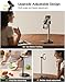 DIMONCOAT Phone Stand for Desk, Angle Height Adjustable Phone Holder for Desk, Aluminum Alloy Universal iPhone Holder, Retractable Cell Phone Stand Recording Office for iPhone 17 16 15 Pro Max Air