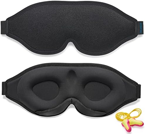 2026 Innovative Schlafmaske für Herren und Frauen, 99,99% lichtblockierend | Ergonomische,Einstellbare Augenmaske mit Ohrstöpseln für Schlaf,Nickerchen,Meditation,Reisen und angene