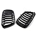 Black Performance Style Kidney Grille Compatible with X3 X4 2018-2021 G01 G02 Front Hood Grill Insert Replacement(2pc set Gloss Black Single Slat)
