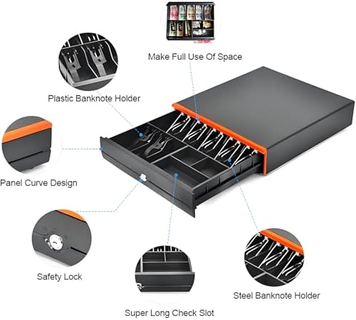 15.6" Touch Screen POS System with Built-in 58mm Printer, Cash Register & Keyboard, Complete Point of Sale Solution for Business, Retail & Restaurant
