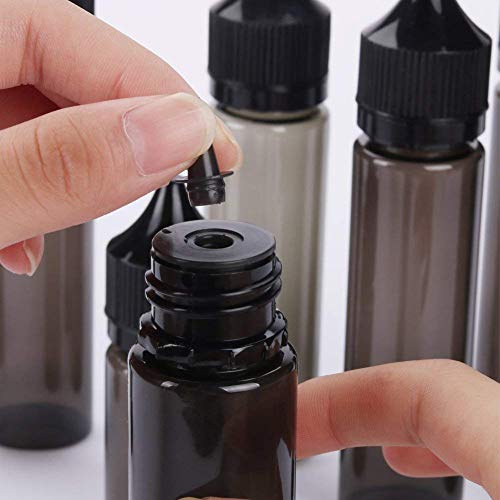 10Pcs 60Ml Soft Pet Unicorn Dropper Bottle Liquid Refill Bottle Liquid Applicator Bottle (Black Bottle+Color Cap, 60Ml X 10Pcs)(Black Bottle+Color Cap, 60Ml X 10Pcs) #TOP2