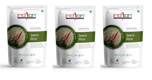 Image of Indian Kitchen Foods Freeze Dried Gluten-Free Ready to Eat Jeera Rice | Instant Vegetarian Meal- Each Rehydrated Wt. 240 gm (Pack of 3)