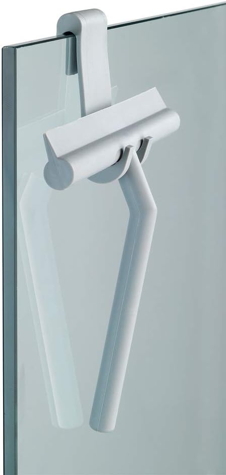 WENKO Bathroom Squeegee Mola in Grey, Stainless-Steel, 21 x 4 x 24.5 cm
