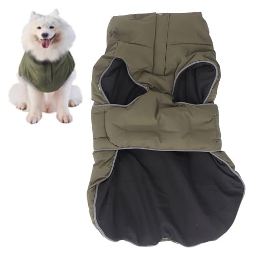 Jaqueta de inverno para cães, quente, à prova de vento, casaco de inverno, água, grande, quente, fai