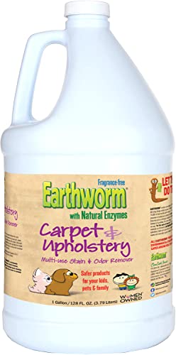 Earthworm Carpet & Upholstery Cleaner Multi-Use Stain & Odor Remover - Natural Enzymes, Safer for...