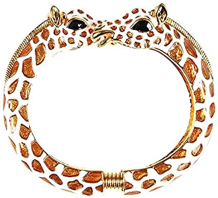 Kenneth Jay Lane Enamel Giraffe Head And Animal Print Bangle (Giraffe) #TOP3