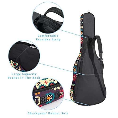 Étui à dos rembourré pour guitare classique et acoustique Motif floral coloré, Multicolore 10., 42.9×16.9×4.7 in… - Les Beatles, Paul McCartney, John Lennon, RIngo Starr, George Harrison Étui à dos rembourré pour guitare classique et acoustique Motif floral coloré, Multicolore 10., 42.9x16.9x4.7 in… – Image 4