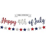 Pre-Strung Happy 4th of July Banner - 4th of July Independence Day Banner