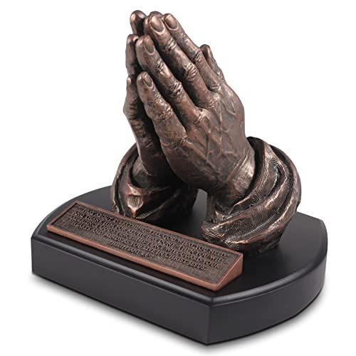 Lighthouse Christian Products Praying Hands Bronze Tone 8.75 Inch Resin Stone Sculpture Figurine