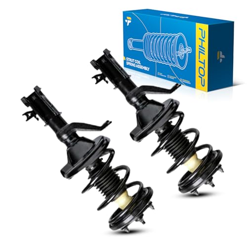 Image of PHILTOP Front Struts Assembly for 2003-2005 Civic CNG 2003-2005 Civic Coupe 2003-2005 Civic Sedan GAS, 172185 /172186 Complete Quick Struts Shocks Absorber with Coil Spring