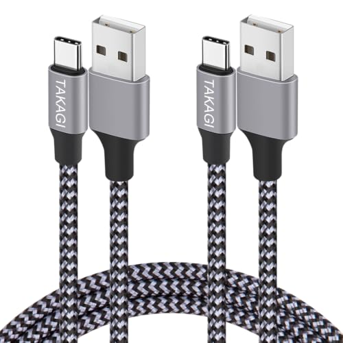 USB C Cable Fast Charging Nylon Braided 2Pack 3Ft USB A to Type C Cord