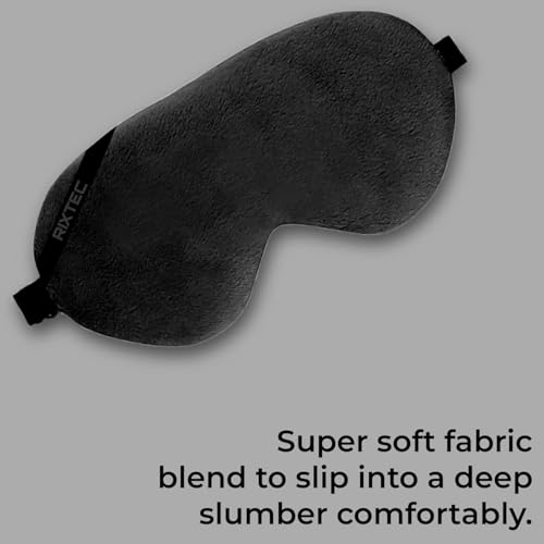 Image of PACK OF 2 Eye Mask for Sleeping with Adjustable Strap Super Soft Sleep Masks Blind Fold for Comfortable Sleep Travelling Eye Pad for Girls Blind Folds for Sleeping - Black and Gray