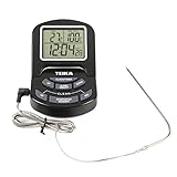 Ultra-Fast Instant Read Digital Cooking Thermometer with Timer, Black Brand New