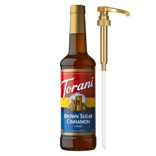Torani Coffee Syrup, Brown Sugar Cinnamon Flavor, Pump Included, 25.4 Fl Oz