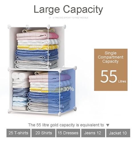 Organiseur de garde-robe pliable en plastique | Cube de rangement modulaire pour vêtements