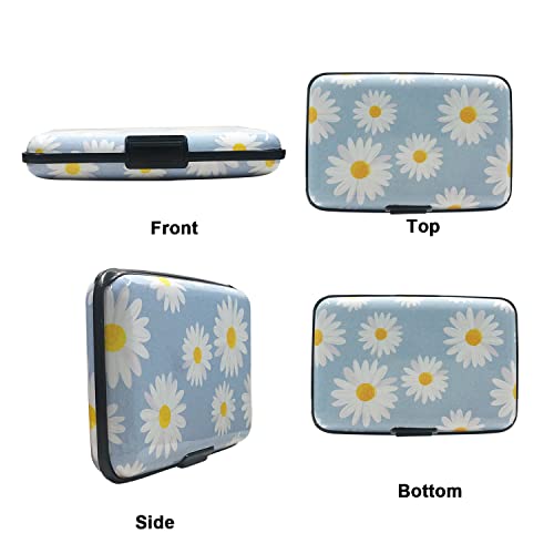 Oirtmiu 2 Pack Aluminum Rfid Blocking Credit Card Holder, Metal Card Holder, Slim Metal Hard Card Case For Women Men(Leopard&Flower)- 8 Slots #TOP3