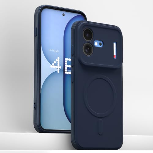 Image of Pikkme Back Cover for Nothing Phone 4b 5G Soft Matte Silicone Mag-Safe Design (Mag-Safe Not Support) Camera Protection | Slim Fit Bumper Cover (Blue)