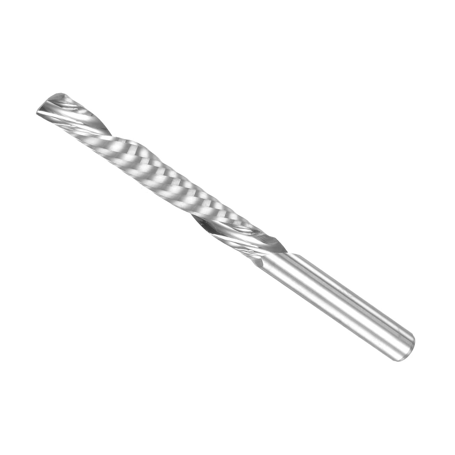 Carbide End Mill CNC Router Bit, 4x32mm Cutting Bit 4mm Shank, Left Hand Single Flute Upcut Milling Cutter -(Applications: for Wood Carving Grooving)