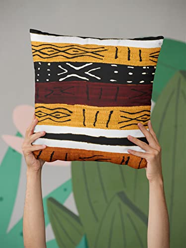 African Tribe Decorative Throw Pillow Covers Pillows Case Square Cushion Cover Standard Pillowcase For Sofa Couch Bedroom Patio 18X18 Inches #TOP2