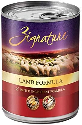 Zignature Lamb Canned Dog Food 13oz, case of 12