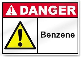 Gas and Fuel, Diesel - Benzene Danger Sign Metal Sign 8 x 12 Inch – Indoor Outdoor Decor Plate