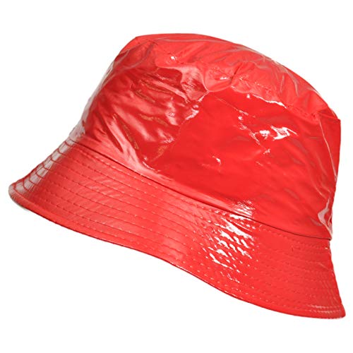 TOUTACOO Cappello da Pioggia Vinile Rosso
