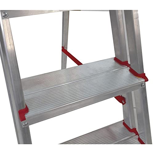 Escada de Alumínio 5 Degraus Duplos Linha Prática