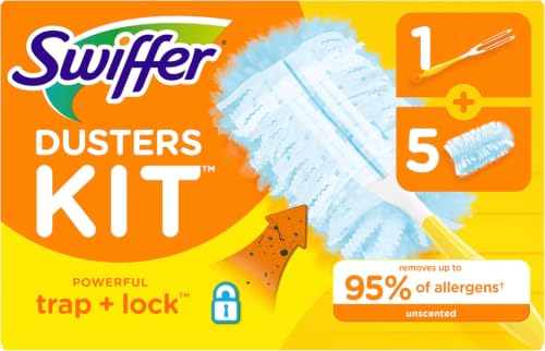 Image of Swiffer Dusters Starter Kit, Kit Includes 1 Handle and 5 Dusters (Pack of 6)
